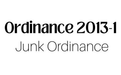 Junk Ordinance